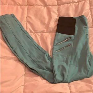 Seafoam zipper detail heavy legging
